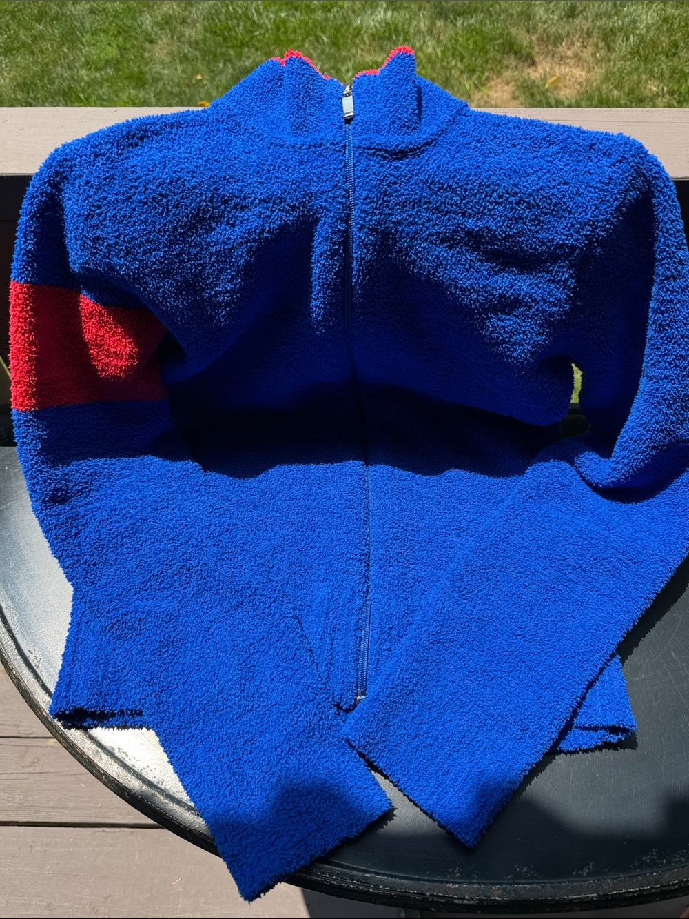 Kashwere royal blue full zip fleece jacket